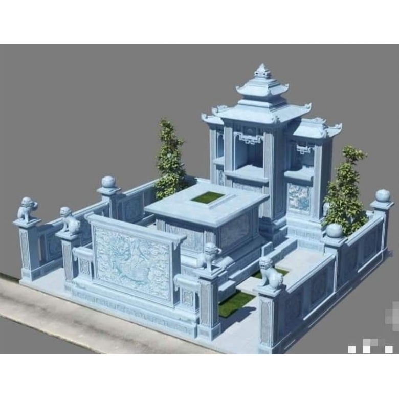 Lăng tẩm, cột đá đình chùa 1