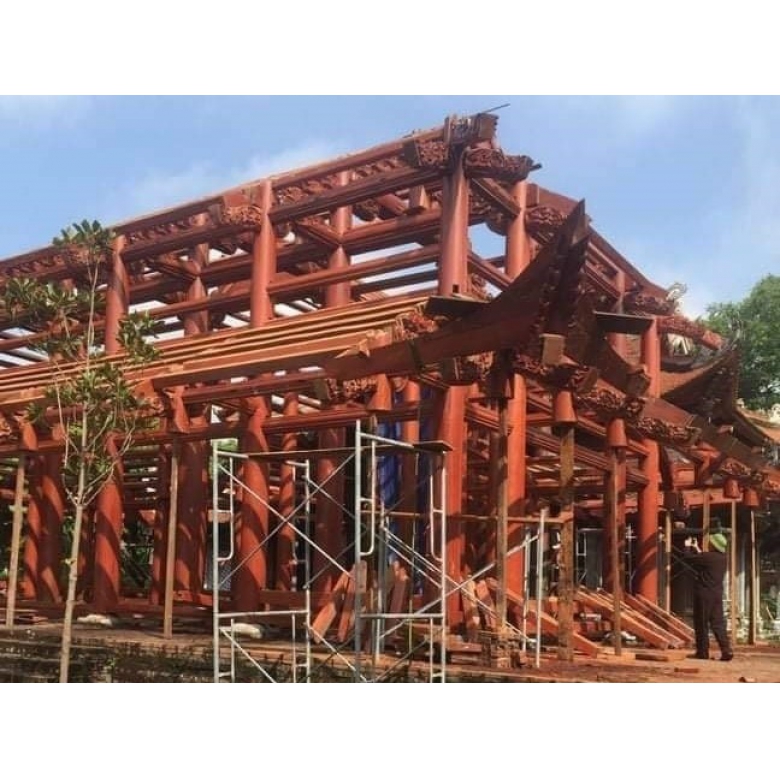 Lăng tẩm, cột đá đình chùa 7